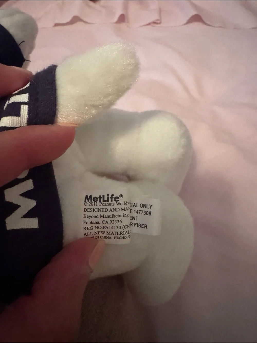 New York Yankees Snoopy Plush Doll SGA 2011 in Blue Metlife Peanuts Jersey NEW